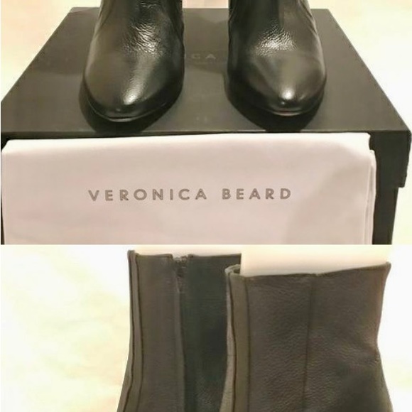 NWT Veronica beard Marla tumbled calf black boots - Picture 4 of 14